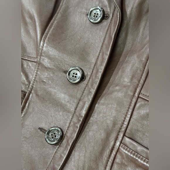 Vintage PELLE Studios Brown Buttery Soft Leather Jacket Size S - Picture 3 of 7